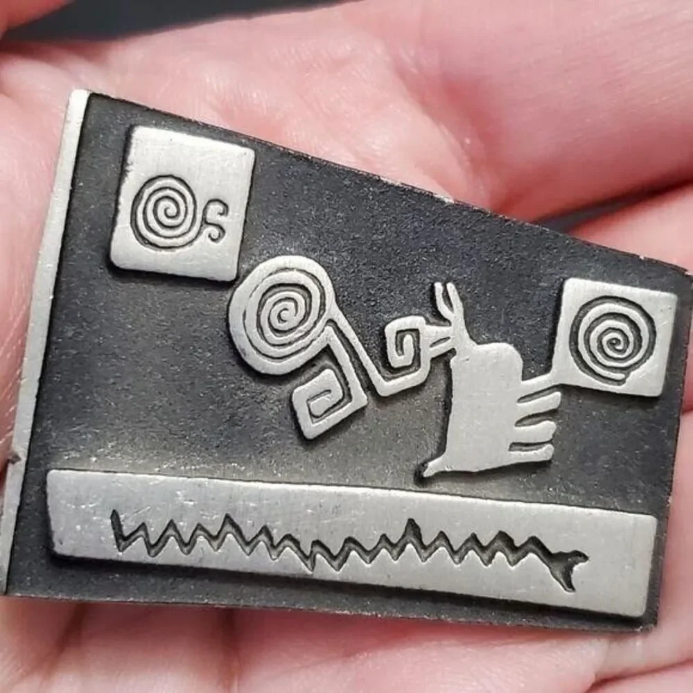Urban Fetishes silver tone brooch 1998